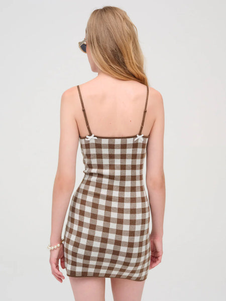 For Love & Lemons Gingham Knit Mini Dress | VIDA MOULIN For Love & Lemons Gingham Knit Mini Dress | VIDA MOULIN