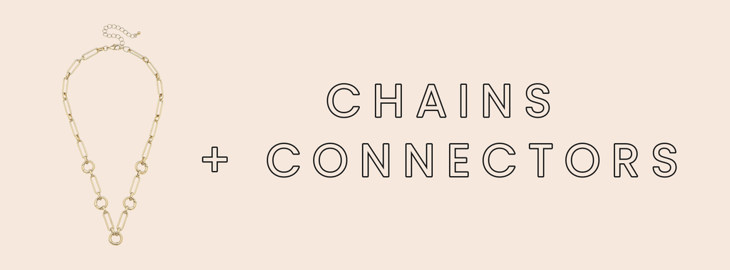 Gold paperclip chain charm necklace base — Vida Moulin charm chains and connectors