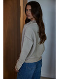 Ribbed Polo Sweater