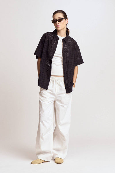 Eyelet Resort Button Down
