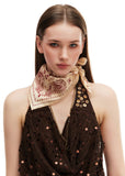 Paisley Silk Bandana - Vanilla Cream