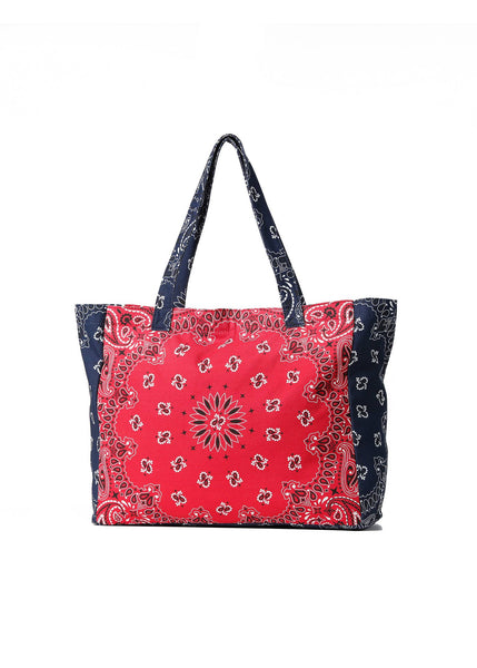 Bailey Bandana Tote - Red/Navy
