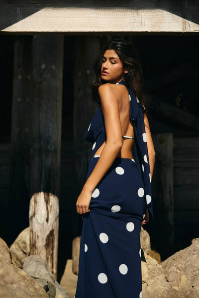 Polka Dot Scarf Dress