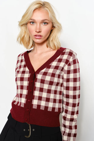 Nessa Gingham Cardigan