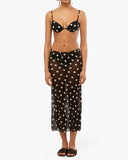 Mesh Oversized Polka Dot Midi Skirt
