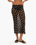 Mesh Oversized Polka Dot Midi Skirt