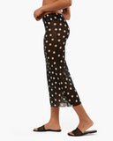 Mesh Oversized Polka Dot Midi Skirt