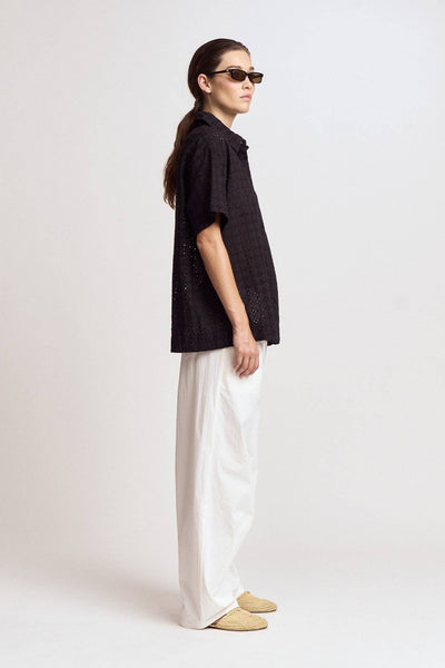 Eyelet Resort Button Down