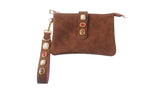 Gemstone Suede Wristlet & Keychain Set