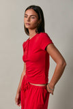 Short Sleeve Henley Tee