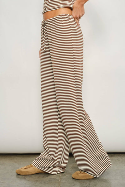 Ronnie Striped Pant - Brown