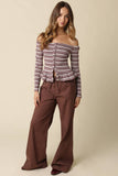 Kaylyn Drawstring Pants - Brown