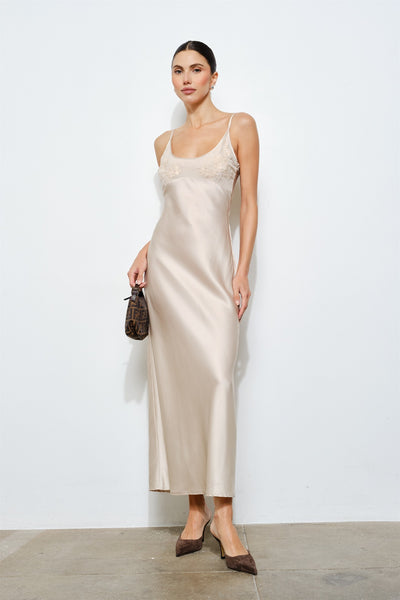 Clarisse Embroidered Slip Dress