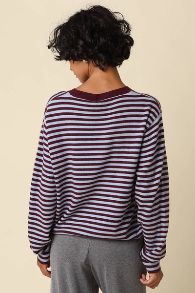 Izzy Striped Relaxed Knit Top
