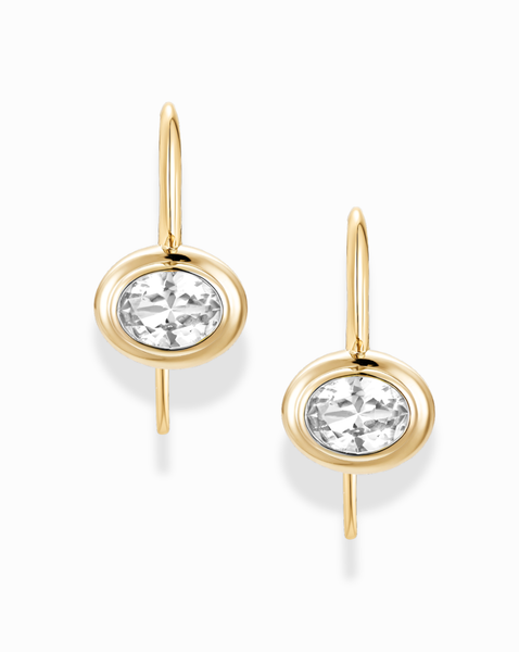 Lucia Oval French Hook Earrings