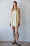 Simple Linen Mini Dress - Butter