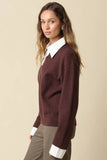 Alina Rugby Sweater - Brown