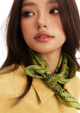 Paisley Silk Bandana - Soft Olive
