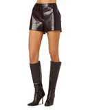 Wynn Shorts - Dark Brown Leather