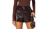 Wynn Shorts - Dark Brown Leather