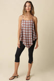 Judie Plaid Handkerchief Cami Top