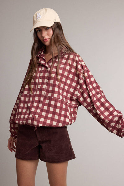 Rosie Check Windbreaker
