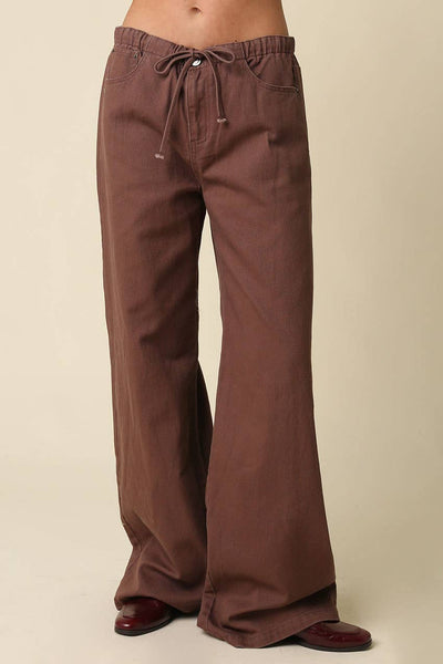 Kaylyn Drawstring Pants - Brown