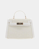 Hariette Raffia Handle Bag