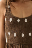 Chocolate Polka Dot Maxi Dress