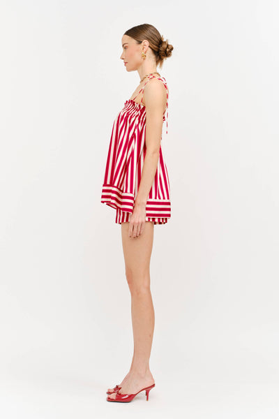 Juni Red Stripe Top