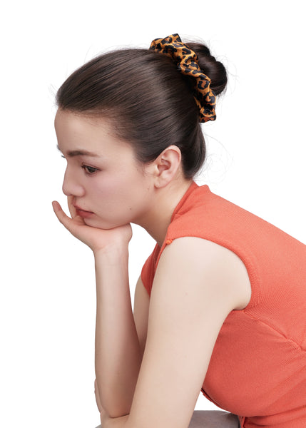 Olah Leopard Silk Scrunchie