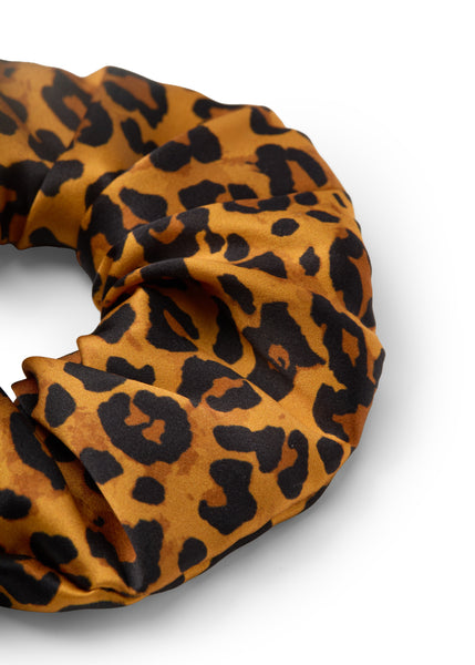 Olah Leopard Silk Scrunchie