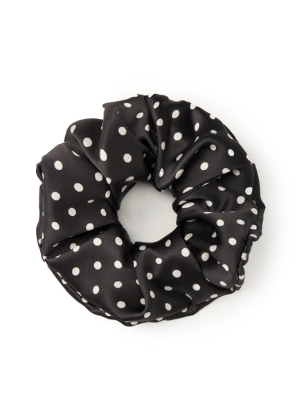 Olah Petite Dot Silk Scrunchie
