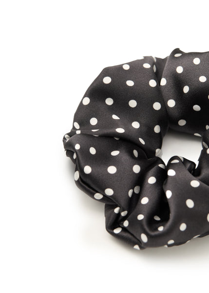 Olah Petite Dot Silk Scrunchie