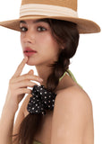 Olah Petite Dot Silk Scrunchie