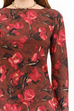 Sofie the Label Palermo Dress in brown floral, full length