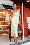 Blooming Floral Satin Maxi