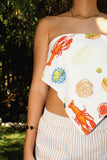 Bon Appetit Embroidered Scarf Top