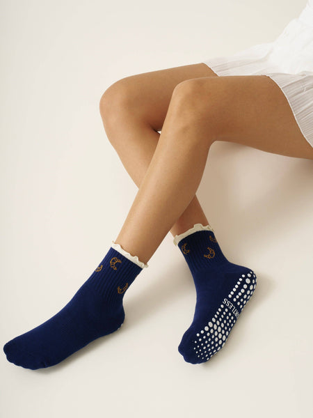 Croissant Ruffle Pilates Socks