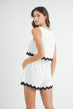 Wavy Linen Set - Off White