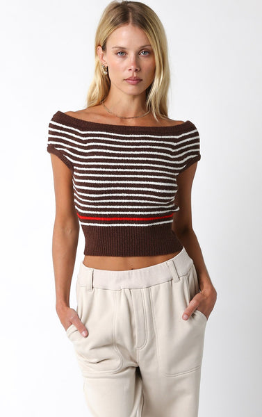 Lucy Sweater Top - Brown