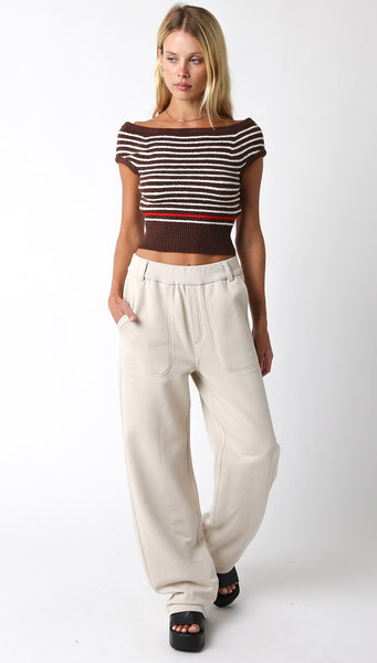 Lucy Sweater Top - Brown