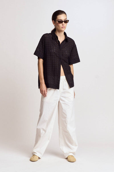 Eyelet Resort Button Down