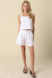 Lina Linen Crop Tank Top