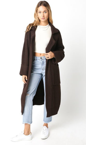Claire Cardigan - Coffee Bean