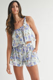 Danielle Floral Tank Set