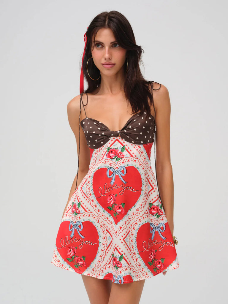 For Love and Lemons Adira Mini Dress - Red