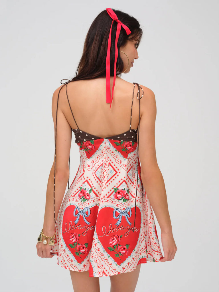 for love and lemons arya mini dress For Love and Lemons Adira Mini Dress - Red