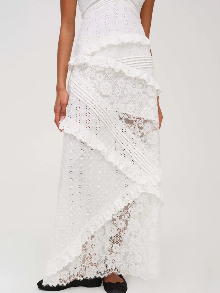 love and lemons rosalyn maxi dress For Love & Lemons Rosalyn Maxi Dress - White