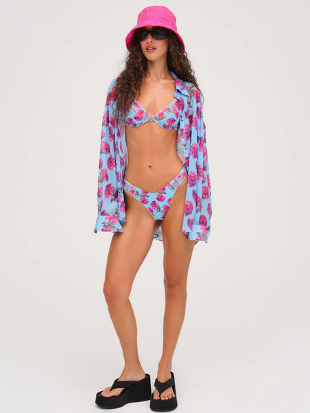 Floral Stems Button-Down Top